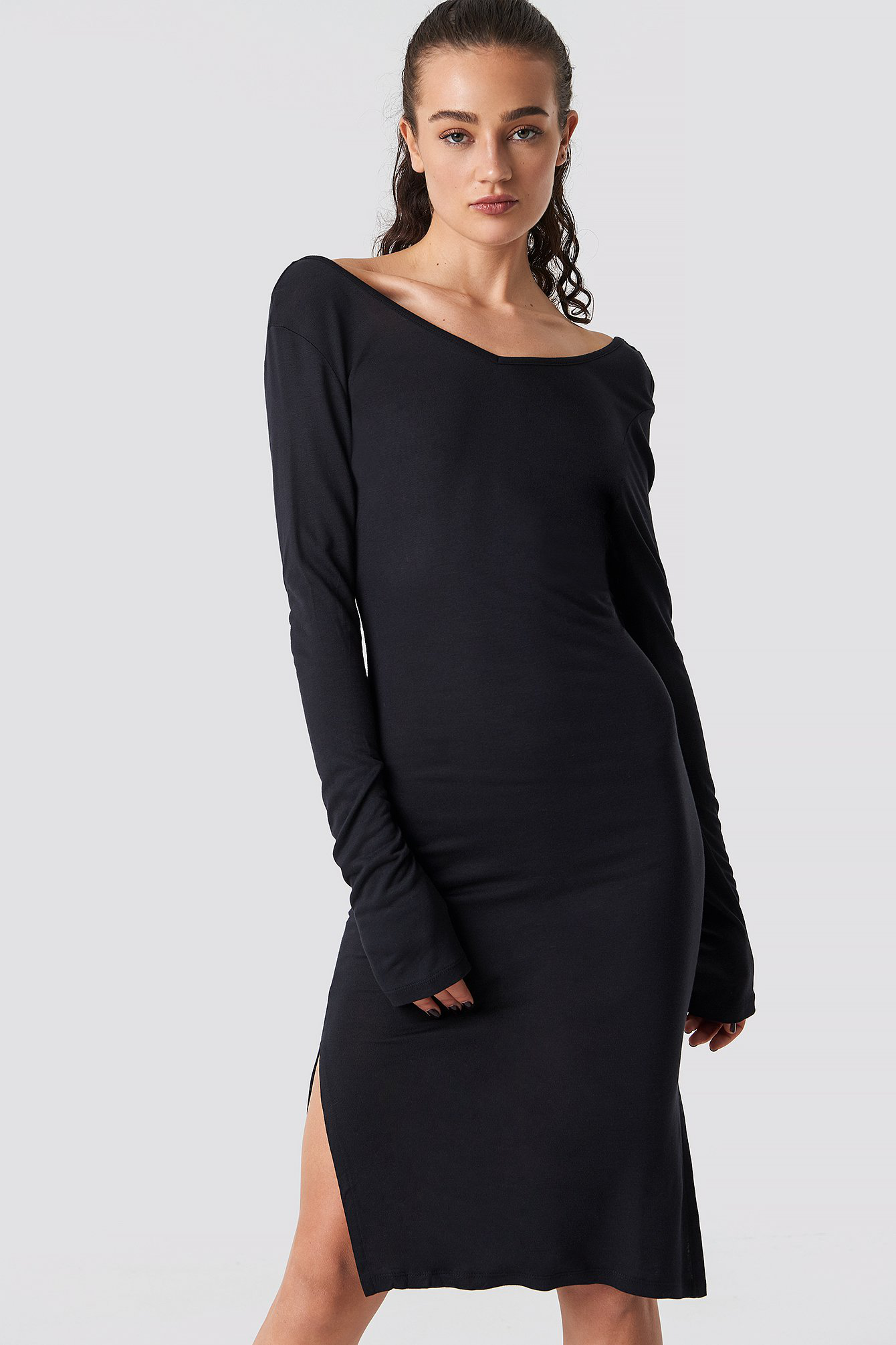 low back jersey dress