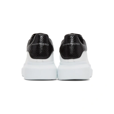 Alexander Mcqueen Python-effect Trimmed Leather Sneakers