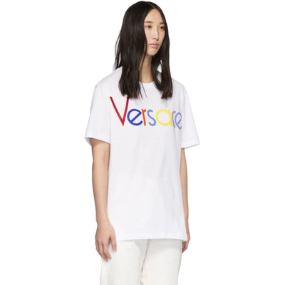 Shop Versace White Vintage Logo T-shirt In A001 White