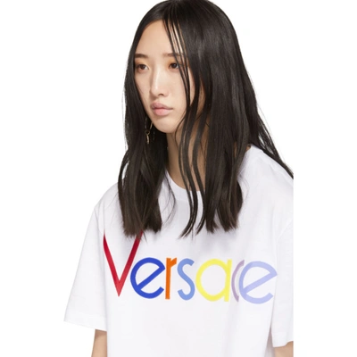 Shop Versace White Vintage Logo T-shirt In A001 White