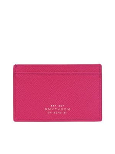 Shop Smythson Panama   Leather Cardcase 771 In Red