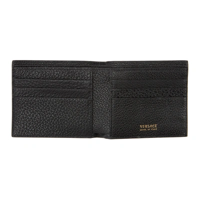 Shop Versace Black Large Medusa Wallet In D410h Bk/go