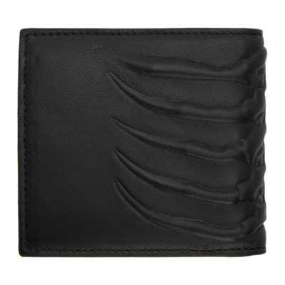 Shop Alexander Mcqueen Black Ribcage Bifold Wallet