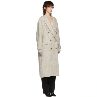 Shop Isabel Marant White Habra Coat In 23ec Ecru