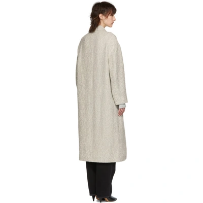 Shop Isabel Marant White Habra Coat In 23ec Ecru