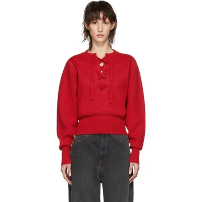 Shop Isabel Marant Étoile Isabel Marant Etoile Red Kaylyn Sweater In 70rd Red