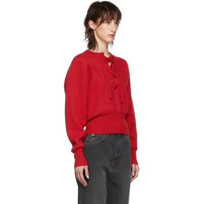 Shop Isabel Marant Étoile Isabel Marant Etoile Red Kaylyn Sweater In 70rd Red