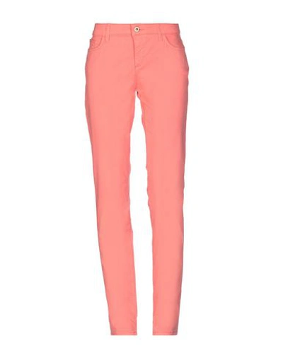 Shop Trussardi Jeans Pants In Salmon Pink
