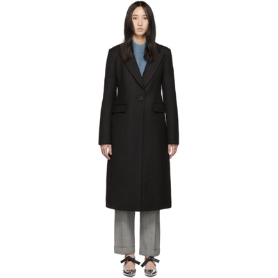 Shop Tibi Black Wool Tuxedo Coat