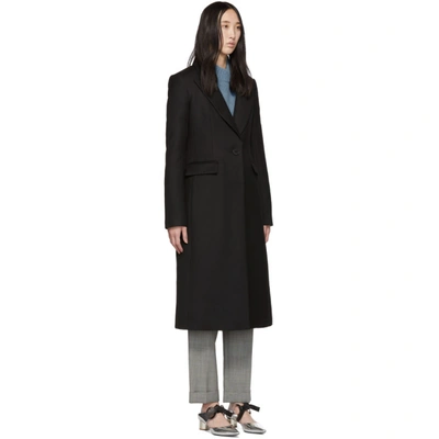 Shop Tibi Black Wool Tuxedo Coat