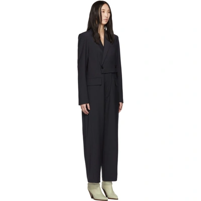 Shop Tibi Navy Blazer Jumpsuit