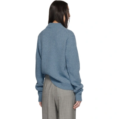 Shop Tibi Blue Alpaca Cozette Easy Sweater In Sky Blue