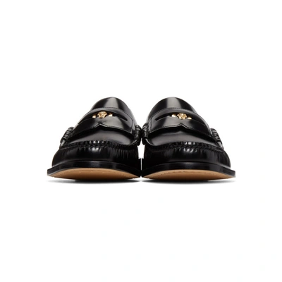 Shop Versace Black ' With Love' Loafers