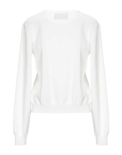 Shop Boutique Moschino Cardigan In White