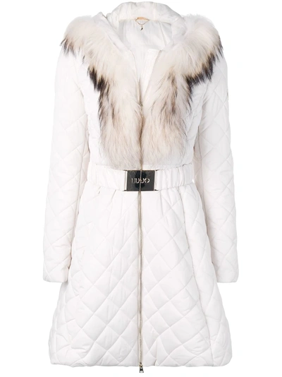 Liu •jo Liu Jo Fur Trimmed Coat - White | ModeSens