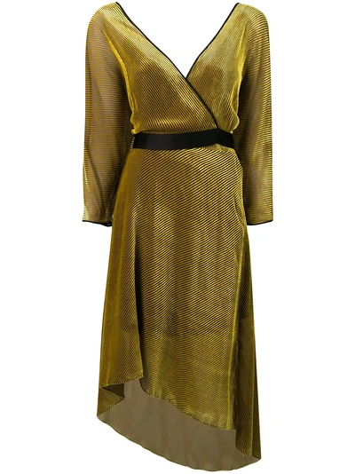 Shop Diane Von Furstenberg Dvf  Wrap Front Dress - Yellow