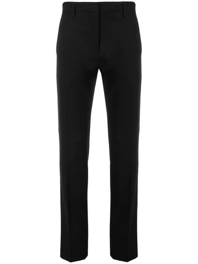 Shop Antonelli Cropped Slim Fit Trousers - Black