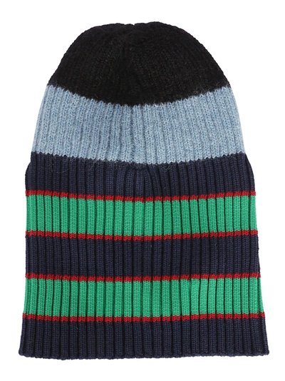 Shop Kenzo Striped Beanie In Fantasia