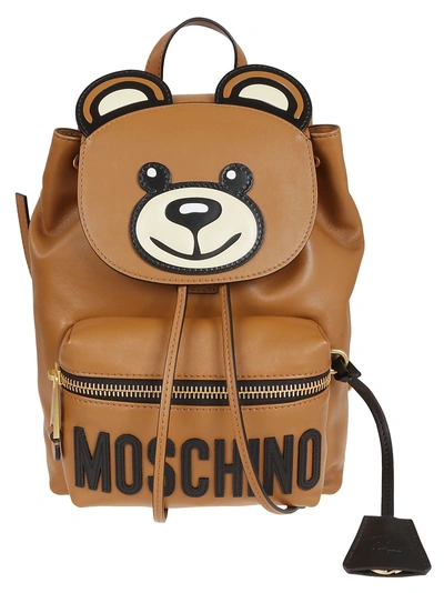 Shop Moschino Teddy Backpack In Brown