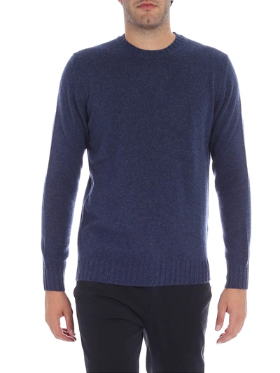 Shop Luigi Borrelli Round Neck Sweater In Blue