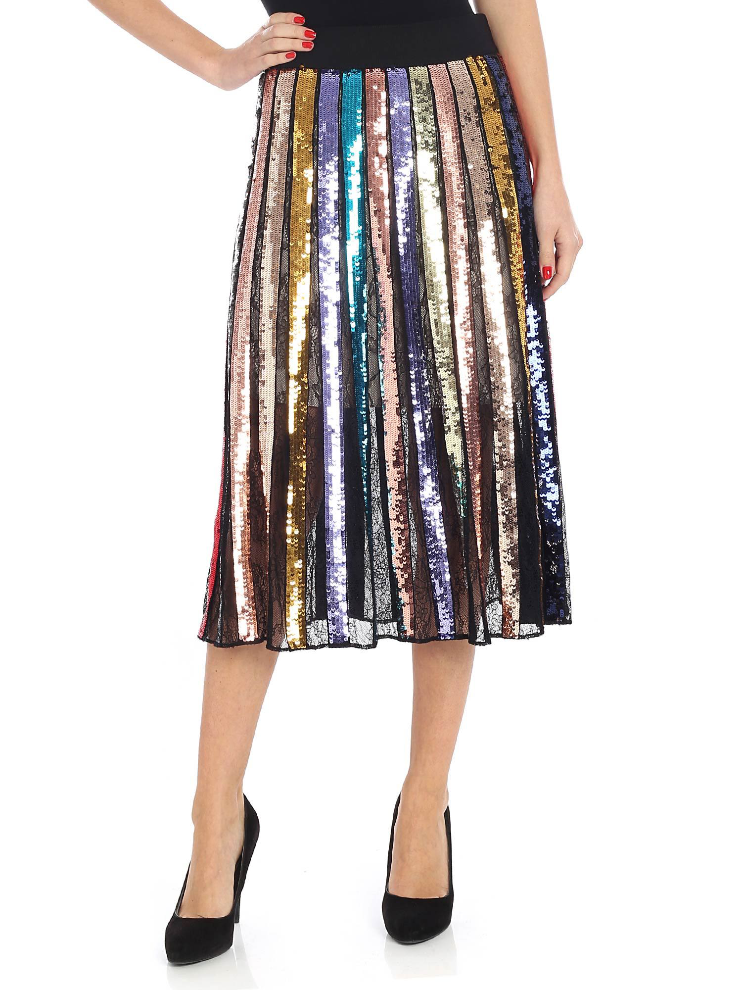 Alice And Olivia Sequin Skirt In 