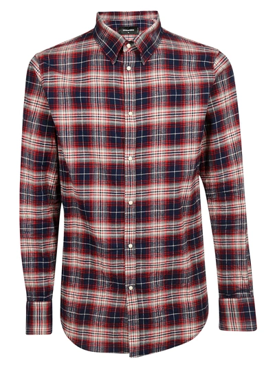 Shop Dsquared2 Checked Plaid Shirt In 001f