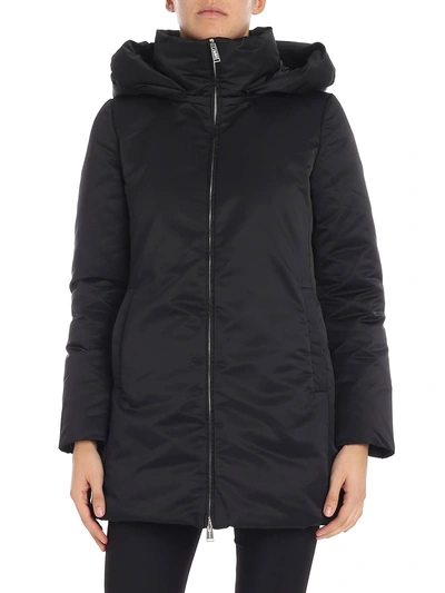 Shop Add Detachable Hood Jacket In Black