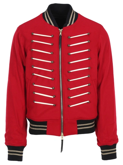 Shop Amiri Forever Wool Bomber In Red