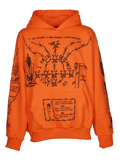 Shop Warren Lotas Printed Hoodie In Orange