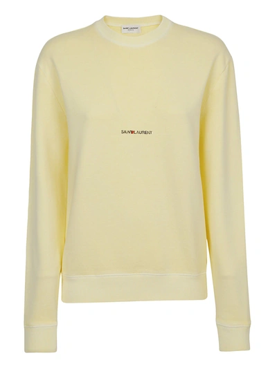 Shop Saint Laurent Logo Sweatshirt In Basic
