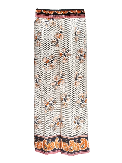 Shop Forte Forte Printed Trousers In Beige