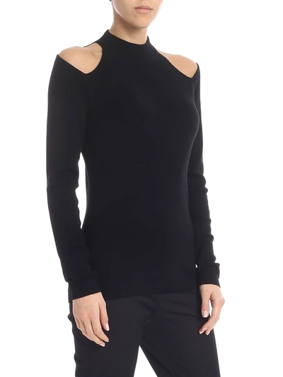 Shop Michael Michael Kors Cut-out Sweater In Nero