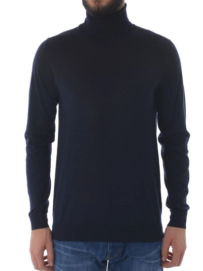 Shop Paolo Pecora High Neck Sweater In Blu