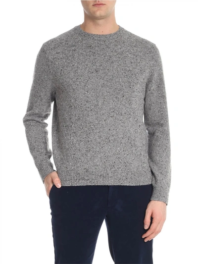 Shop Brooks Brothers Round Neck Wool In Gray