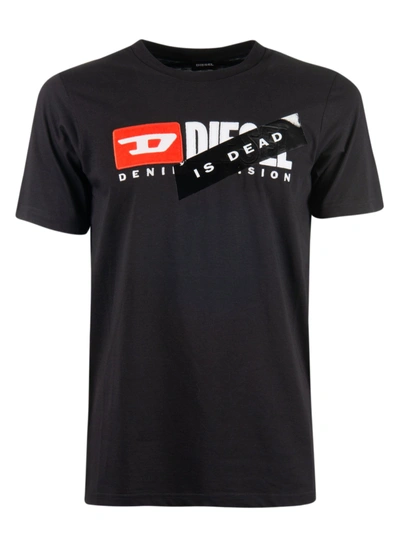 Shop Diesel Is Dead Print T-shirt In Black