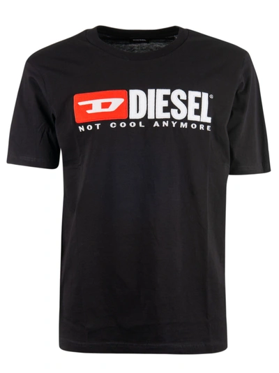 Shop Diesel Logo Print T-shirt In Black
