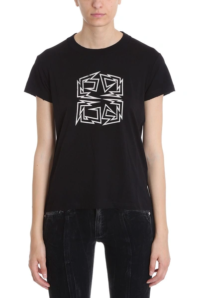 Shop Givenchy Black Jersey Lightning Bolt T-shirt