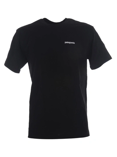 Shop Patagonia P-6 Responsible Logo Tee In Nero