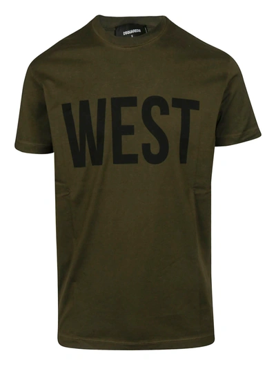 Shop Dsquared2 West Print T-shirt In 727