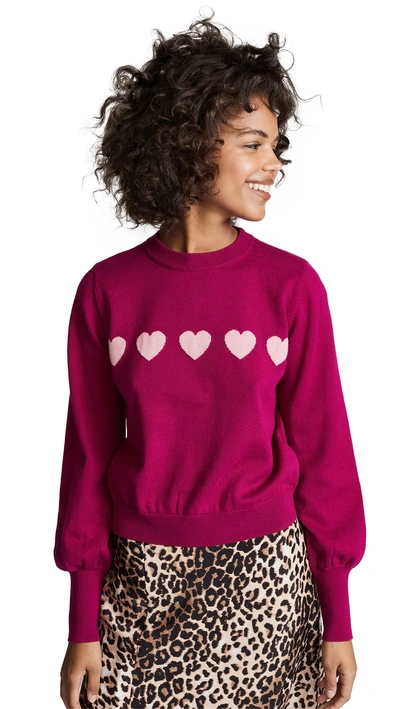 Shop The Fifth Label Beloved Knit Sweater In Raspberry/pink