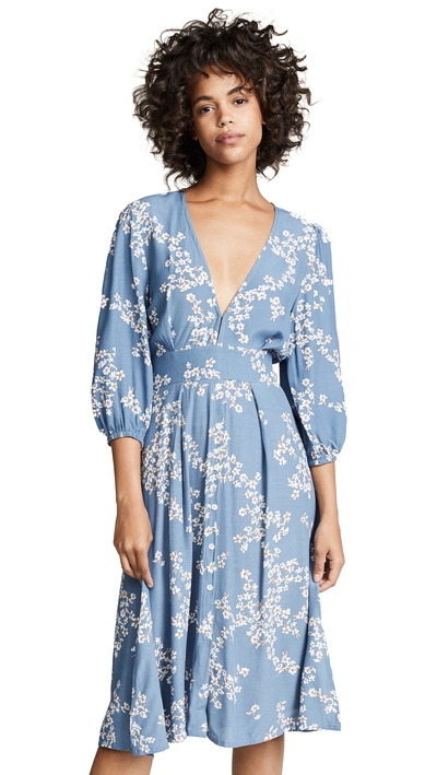 Shop Faithfull The Brand Chloe Midi Dress In Cap Estelle Floral Print