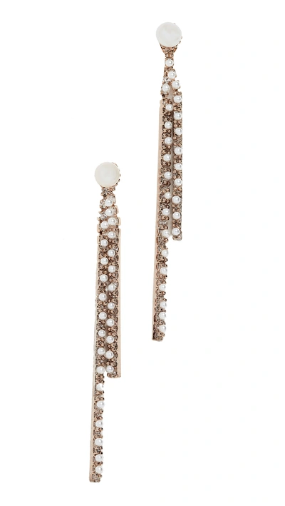 Shop Theia Jewelry Freshwater Cultured Pearl Earrings In Pearl/cz
