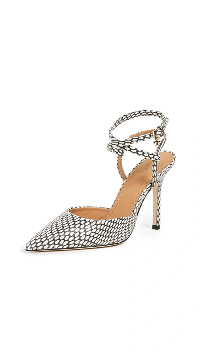 Shop Tory Burch Penelope 100mm Ankle Strap Pumps In King Cobra