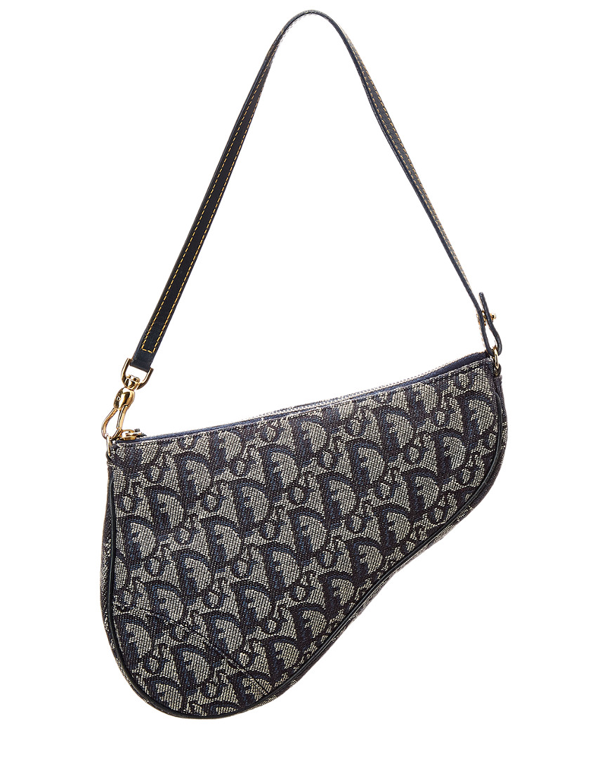 dior navy saddle bag