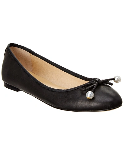 Shop Kate Spade Ellio Leather Flat In Black