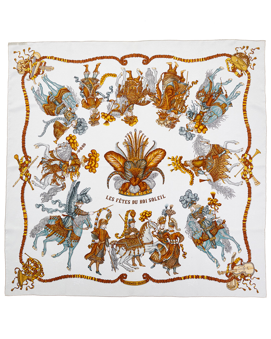 Hermes Les Fetes Du Roi Soleil By Michel Duchene Silk Scarf In Nocolor Modesens