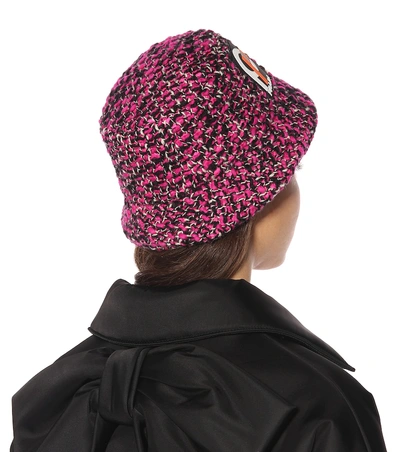 Shop Prada Wool-blend Bucket Hat In Pink