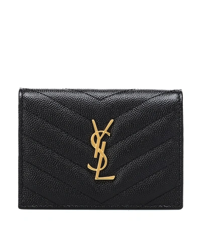 Monogram Small Leather Wallet in Black - Saint Laurent