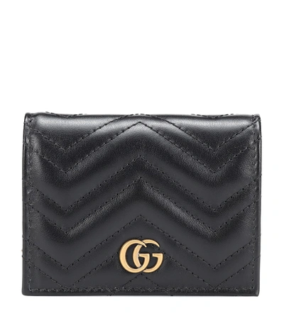 Gucci Gg Marmont Matelassé Leather Wallet In Black