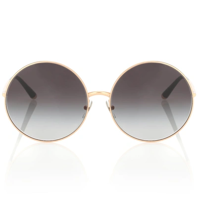 Shop Dolce & Gabbana Round Sunglasses In Grey
